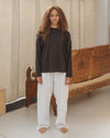 BASERANGE French linen cotton FOLIO casual pants soft and comfortable BAS-TRFO-LC-SU25-UNDYED